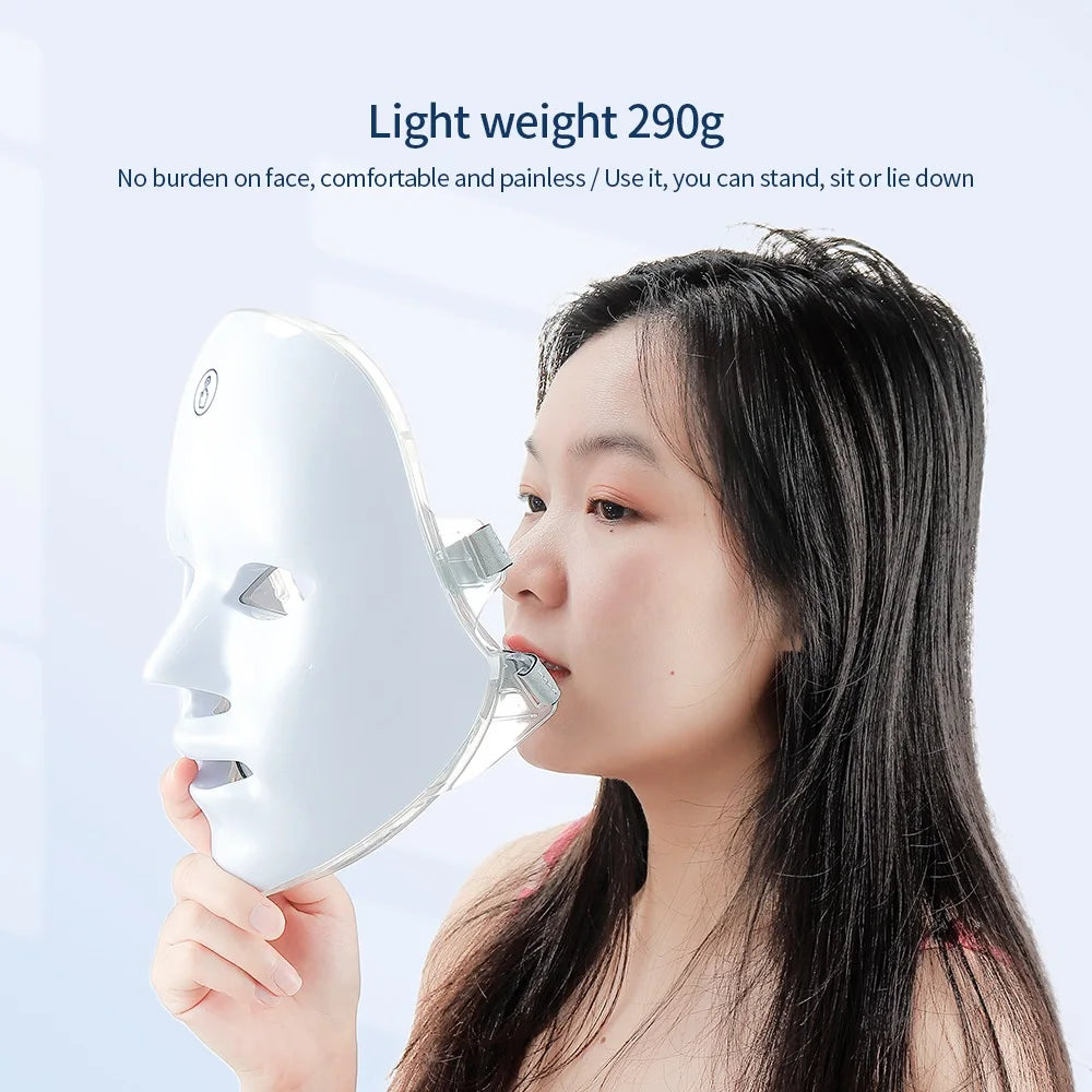 LumiGlow™ 7-Color LED Face & Neck Therapy Anti-aging Mask