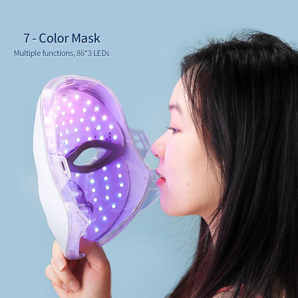 LumiGlow™ 7-Color LED Face & Neck Therapy Anti-aging Mask