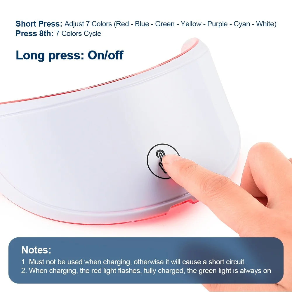 LumiGlow™ 7-Color LED Face & Neck Therapy Anti-aging Mask