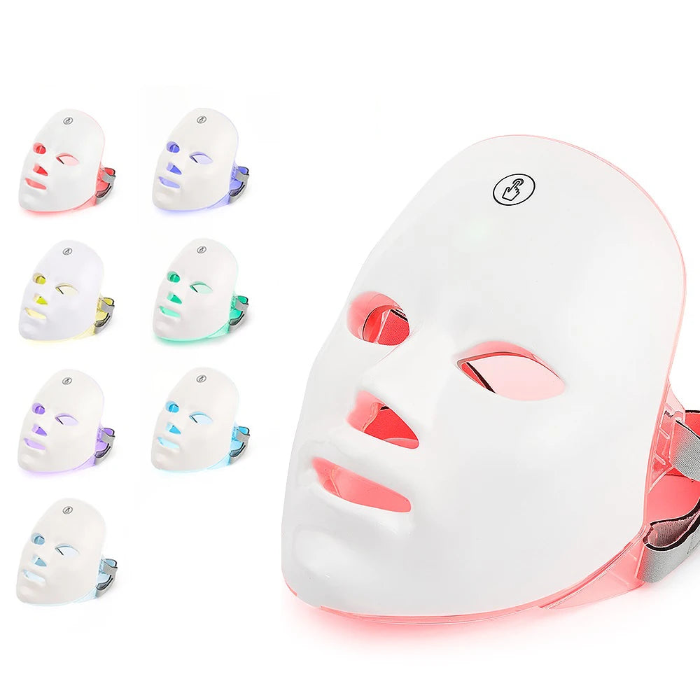 LumiGlow™ 7-Color LED Face & Neck Therapy Anti-aging Mask