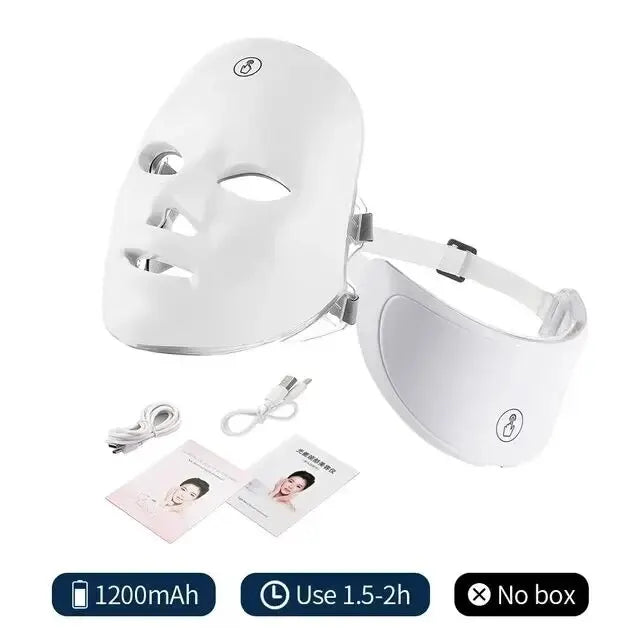 LumiGlow™ 7-Color LED Face & Neck Therapy Anti-aging Mask