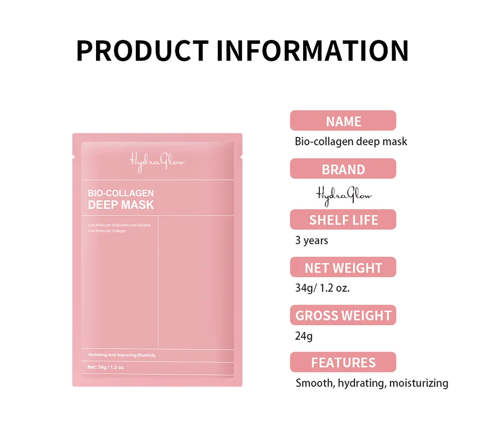 HydraGlow™ Bio-Collagen Hydrating Deep Face Mask